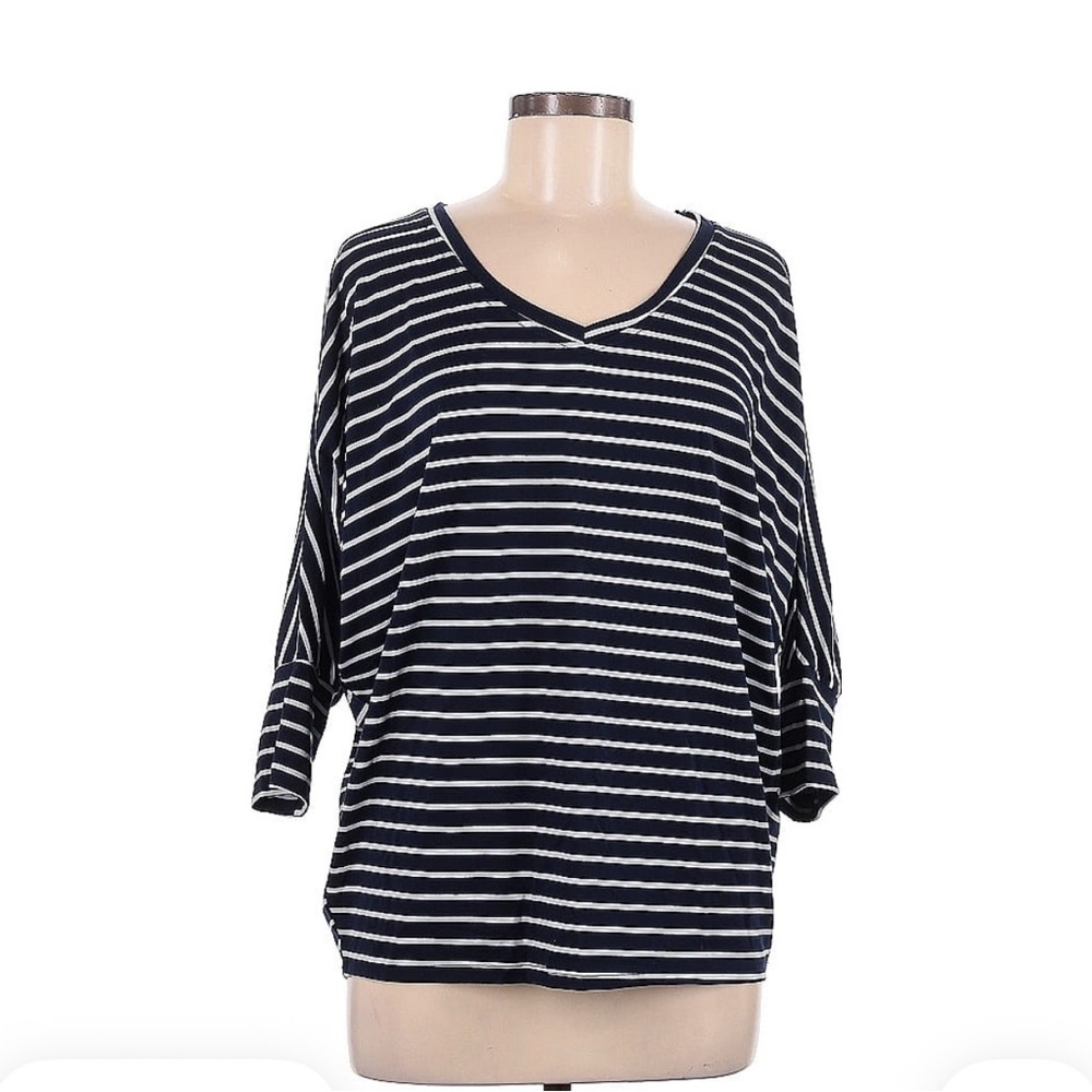 Umgee Navy and White Striped Sleeve Top, New With Tags size Medium